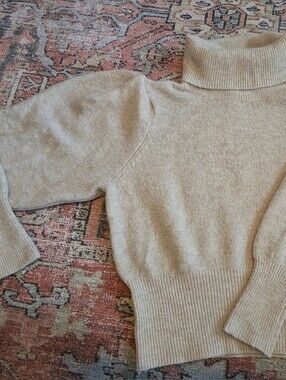 Worthington Soft Turtleneck Knit Sweater in Light Beige
